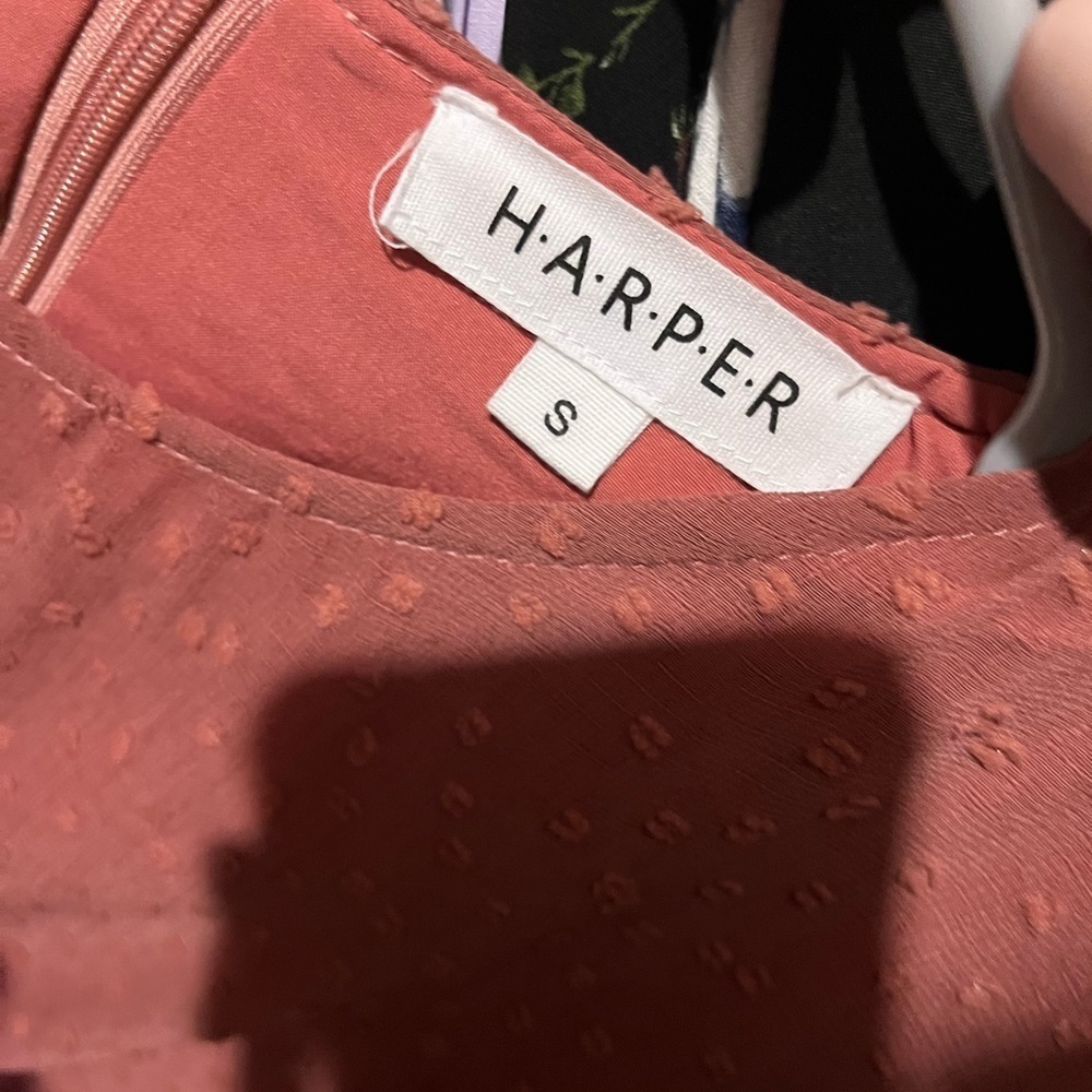 Junees Harper Swiss Dot Dusty Pink Dress - Picture 2 of 2